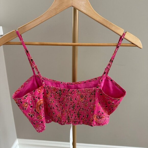 BNWT Caroline Constas 2 piece cropped tank maxi skirt floral set Medium - Picture 4 of 10